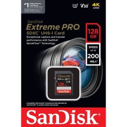 SanDisk SDXC Extreme Pro 128GB 200MB/s V30 UHS I