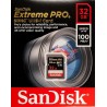 SANDISK EXTREME PRO 32GB CARTE MEMOIRE SHXC UHS-I, classe 10, 100MB/s 4K