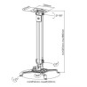 Support Plafond Universel Brateck Pour Video-Projecteur