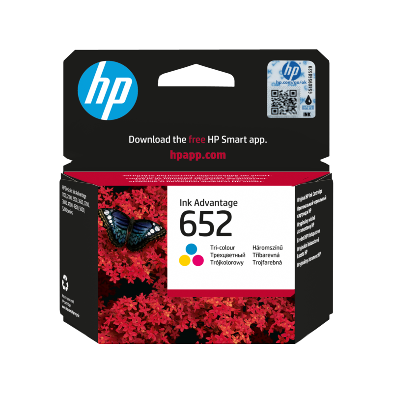 Cartouche Hp F6V24AE 652 Tri-Couleur Original