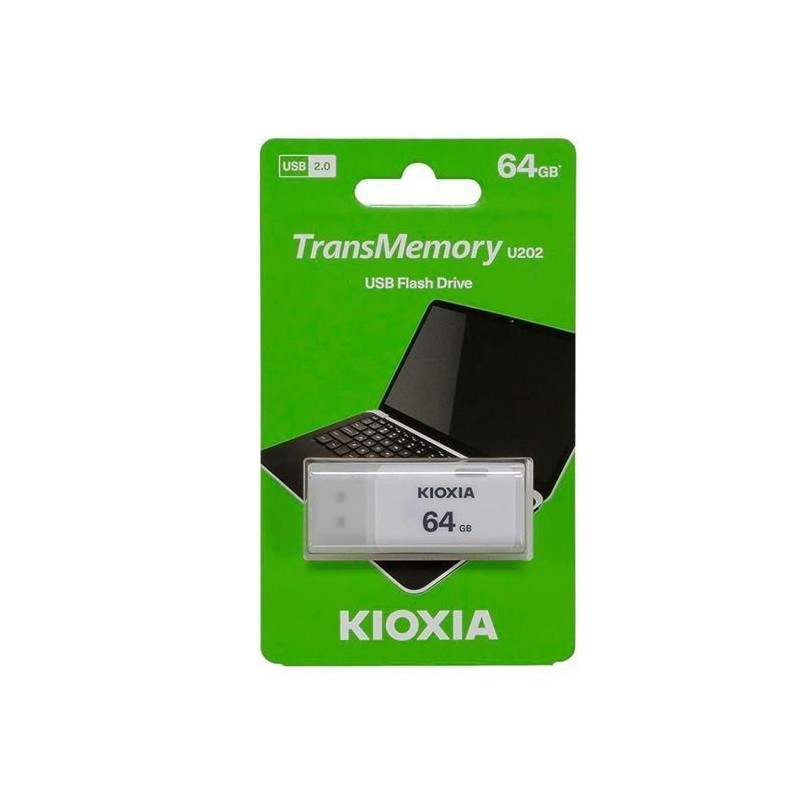 Clé USB 2.0 KIOXIA 64 GB U202 - Blanc - Mémoire flash - USB 2.0