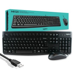 Logitech Desktop MK120 - Ensemble souris + clavier (AZERTY Français)